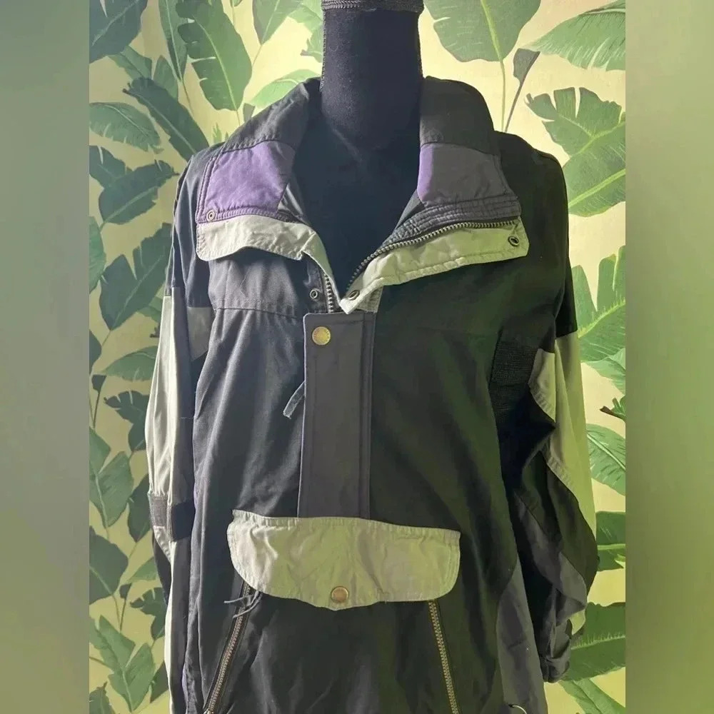 Vintage Ballistic Mens Gray Purple Black Hoodie Ski Jacket Medium - Picture 3 of 7